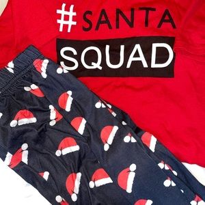 NWT- #Santa Squad PJ set